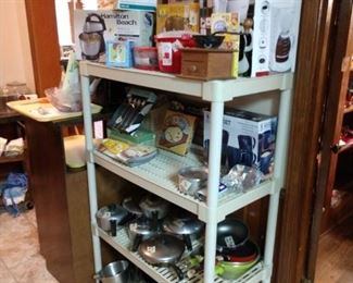 Lots of kitchen Ware still in boxes