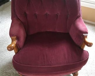 Maroon Wingback Chair