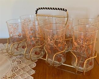 Drinking glasses in carrier