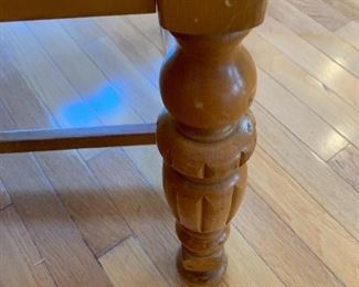 Detail of dining room chair leg