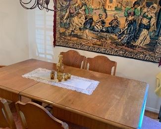 Dining room table and 8 chairs