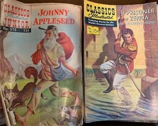 Over 100 vintage Classics Illustrated and Junior comic books 