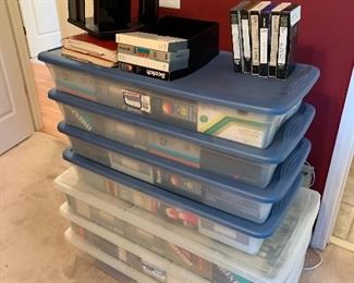hundreds of VHS tapes -all catalogued