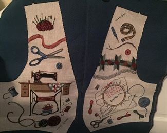 Add a back and lining and have yourself a tapestry sewing vest. Size Small