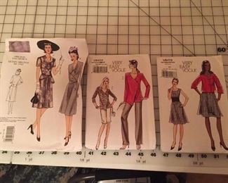 Vogue patterns..these 3 are unopened/uncut. Make a gorgeous new outfit.