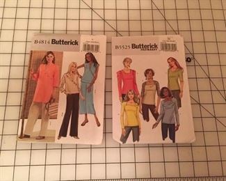 Example of some of the patterns available...these are new uncut Butterick patterns. Sew a top, or a whole new outfit.