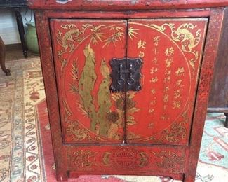 Pair of antique Chinese Cabinets. Ideal beside beds in a small bedroom. 24 x 15 x 29.5