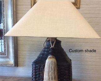 Custom lamp & shade. Quit handsome.