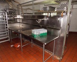 stainless steel prep table racking shelving
