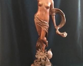Patinated Bronze by Franz Rosse. " Fairy & Butterfly"