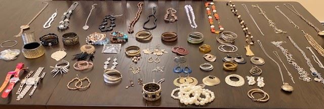 Costume Jewelry, Earrings, Bracelets, Necklaces, Watches