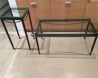 Beveled Glass End Tables