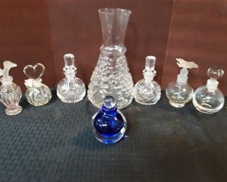 Perfume bottles and Crystal decanter