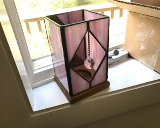 Leaded Glass Candle Holder