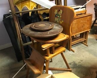 Vintage Wood Highchair