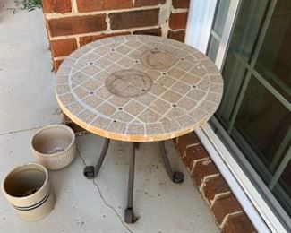 #7		Stone-tile End Table  20x21 (as is top)	 $30.00 
