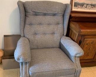 #30		Lazy-boy Blue recliner (as is)	$45 
