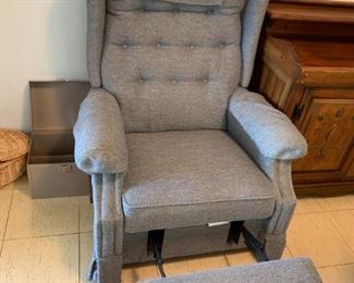 #30		Lazy-boy Blue recliner (as is)	$45 
