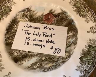 #54		Johnson Bros.  - The Lily Pond  30 pieces	 $80.00 
