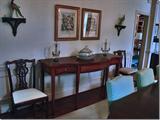 Console Table and Chippendale Dining Chairs