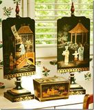 Hand Painted Screens and Box