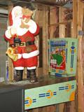Pinball Machine and Neiman-Marcus Santa