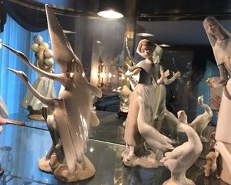 Vintage Lladro Herons in Flight