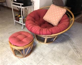 Pappazon chair and ottoman