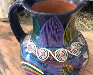 Hand painted pitcher