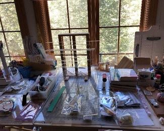 Sewing table and accessories