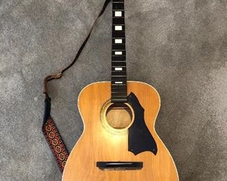 Vintage guitar with hard case