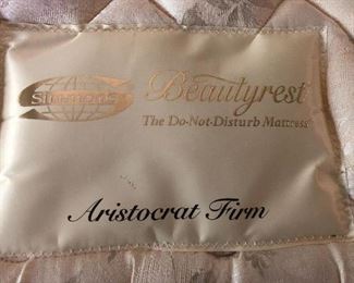 King bed with  Beautyrest Aristocrat firm mattress