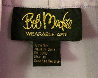 Bob Mackie wearable art silk blouse