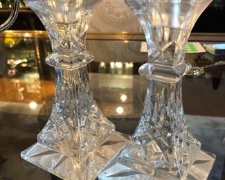 Waterford crystal candleholders