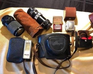 Exakta Varex IIa vintage camera, case, lenses & accessories; tripod