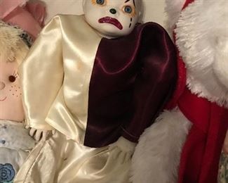 Grace S. Putnam Hand Painted Clown Doll