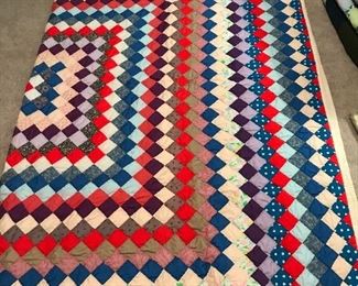 Vintage Hand-Stitched Quilt