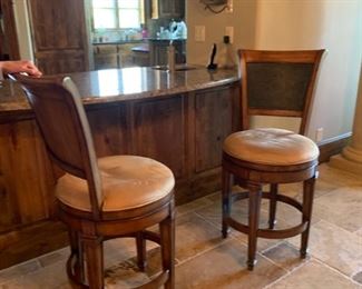 There are 3 of these Hillsdale swivel counter height bar stools.