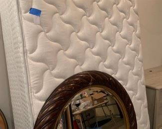 Queen size mattress/ box springs/ and bed frame...like new!!