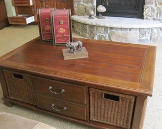 Matching Tables with storage bins.