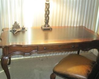 Desk and Leather Chair.