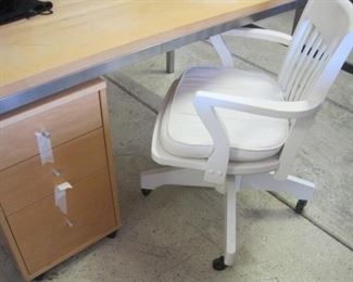 Williams Sonoma Desk Chair. Room and Board Desk and File Cabinet.