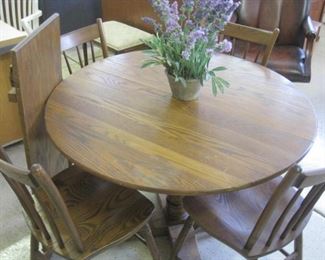 Oak Table and Chairs.