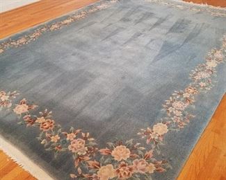 Blue area rug 13x9ish