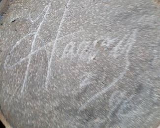 Signature on mug bottom