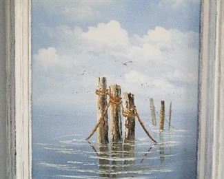 Nicely framed print of pilings
