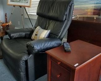 Massage recliner , 2 drawer end table