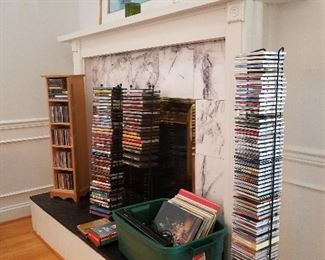 Lots od CDs and DVDs