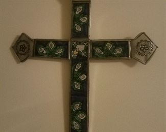 Mexican Tile and metal cross