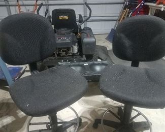 2 high swivel l chairs